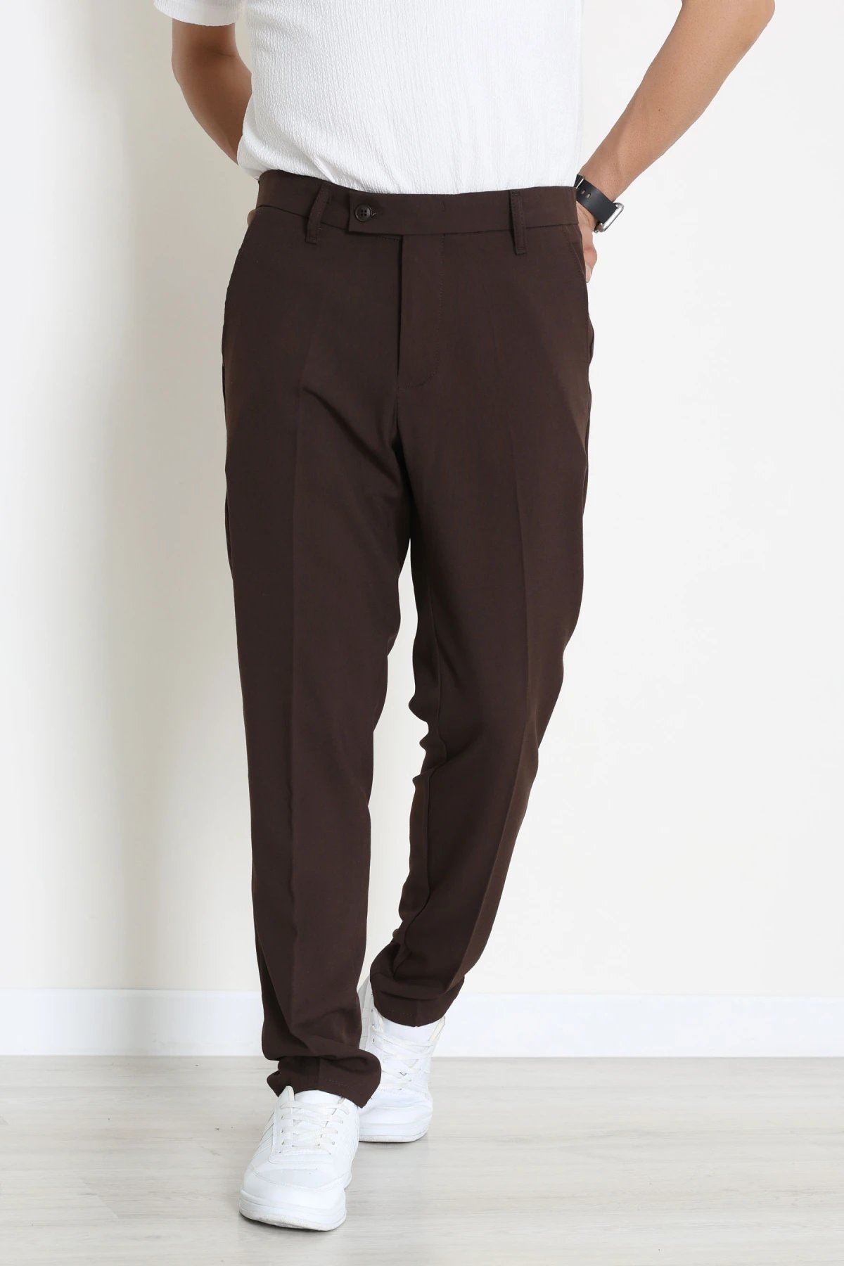 Regular Fit Erkek Kumaş Pantolon Kahve - 42589.2091.