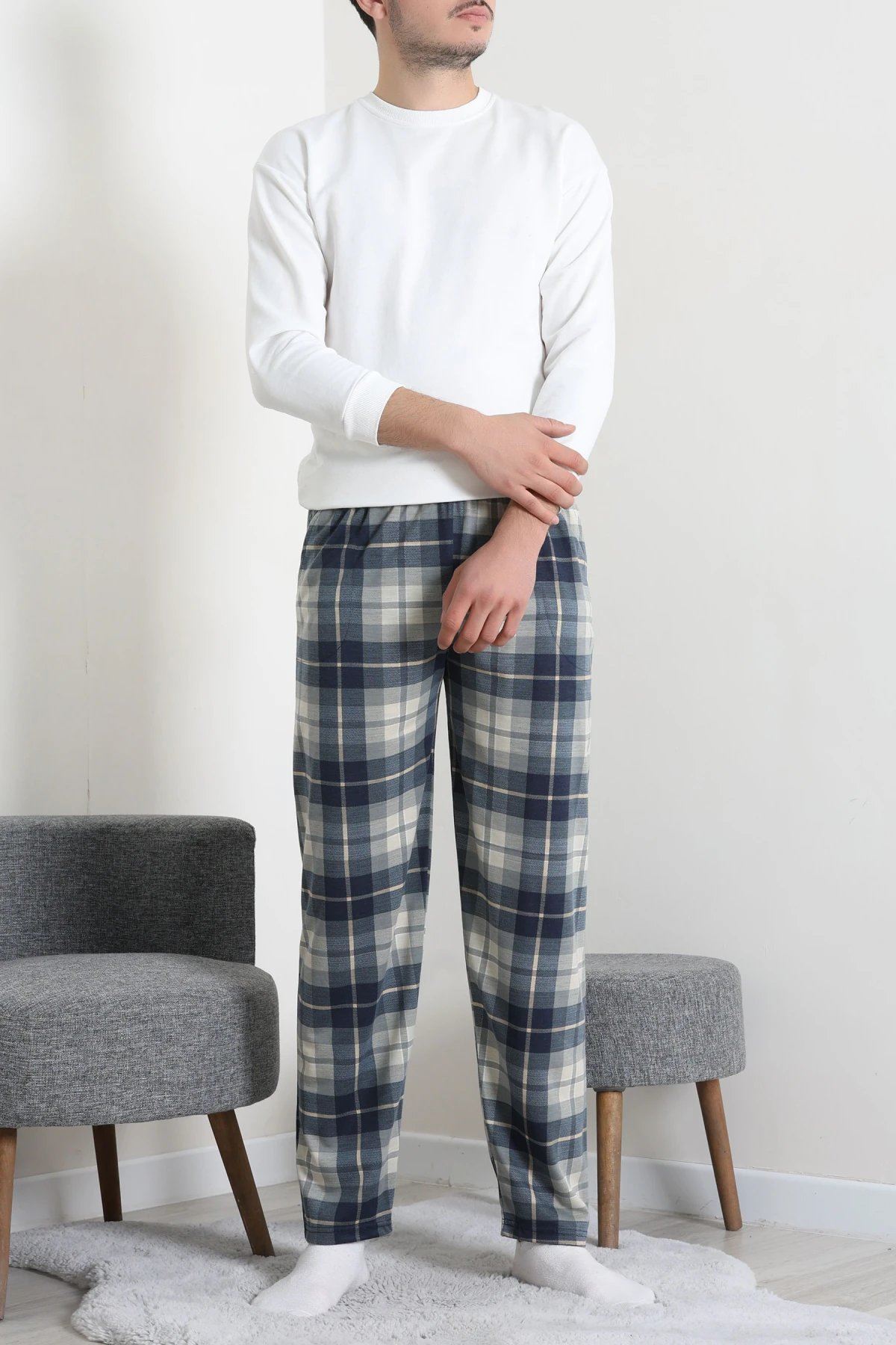 Süprem Cepli Erkek Pijama Altı Bejlaci