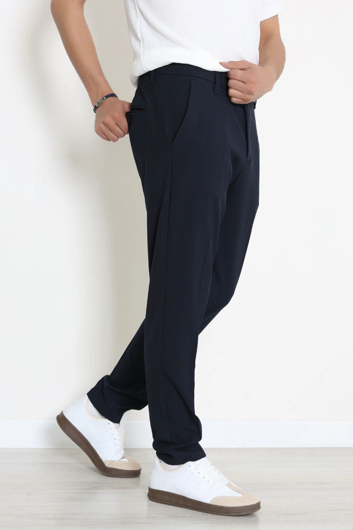 Regular Fit Erkek Kumaş Pantolon Lacivert