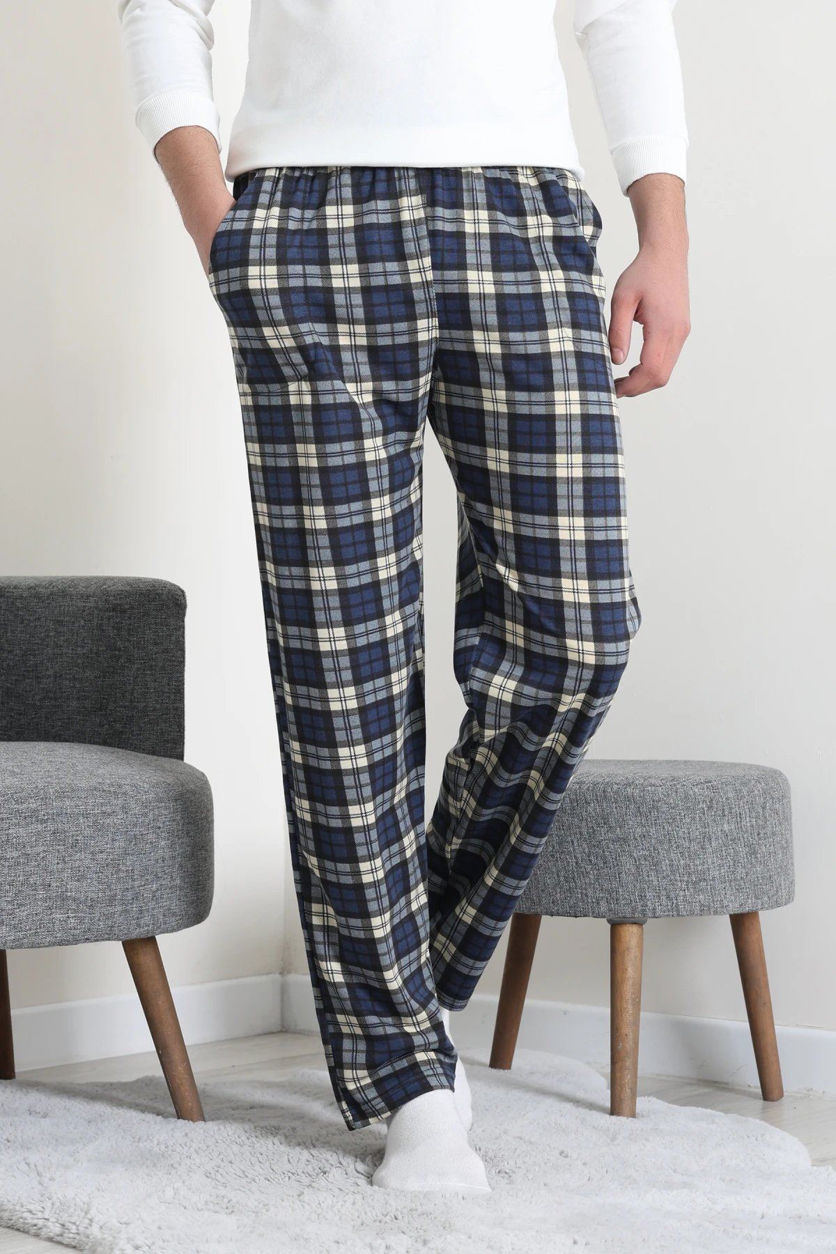 Süprem Cepli Erkek Pijama Altı Laciekose