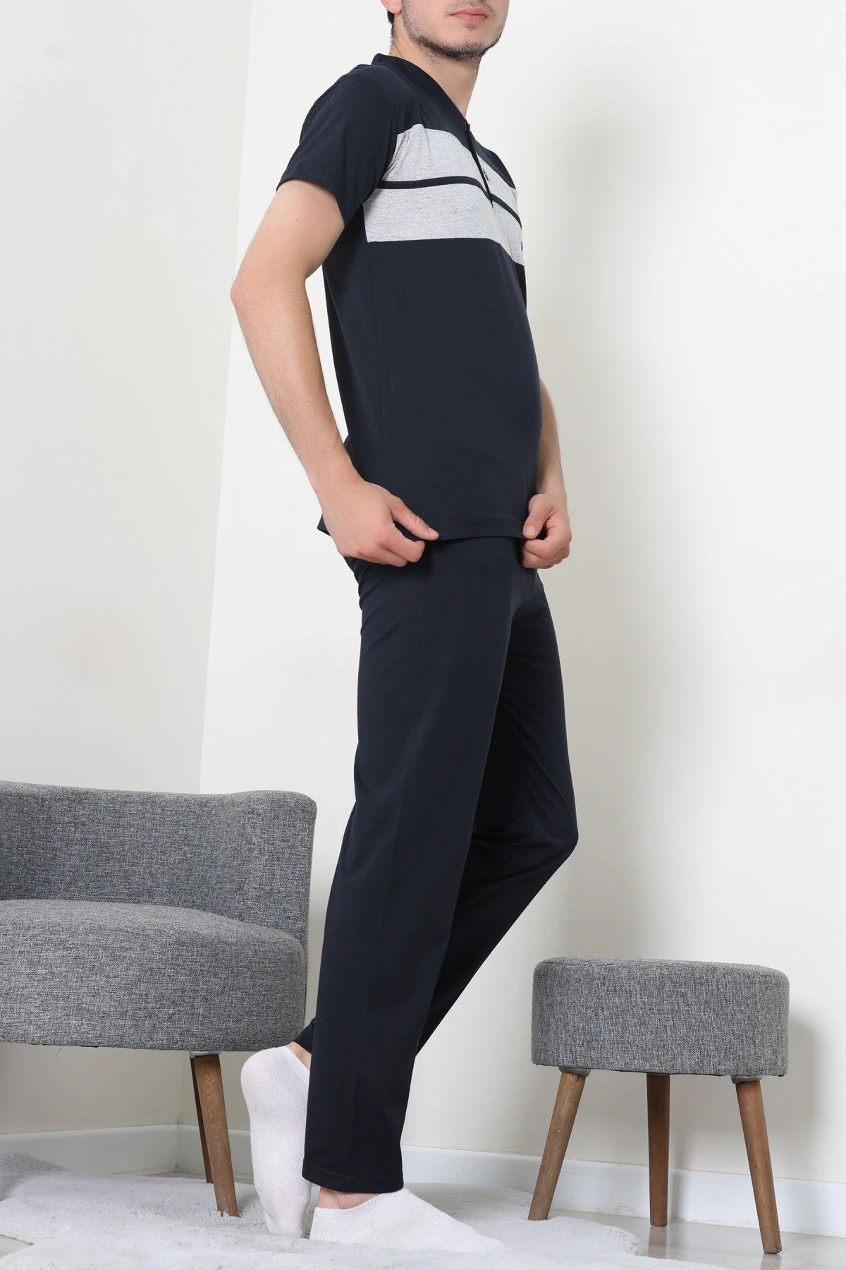Süprem Erkek Pijama Takımı Lacigri - 42792.1838.