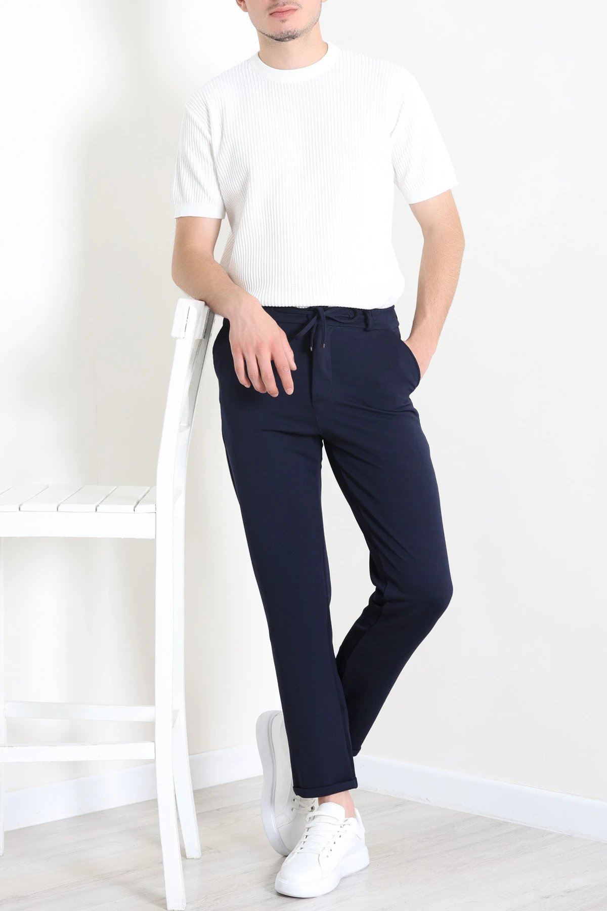 Diagonel Jogger Erkek Pantolon Lacivert - 70910.1937.