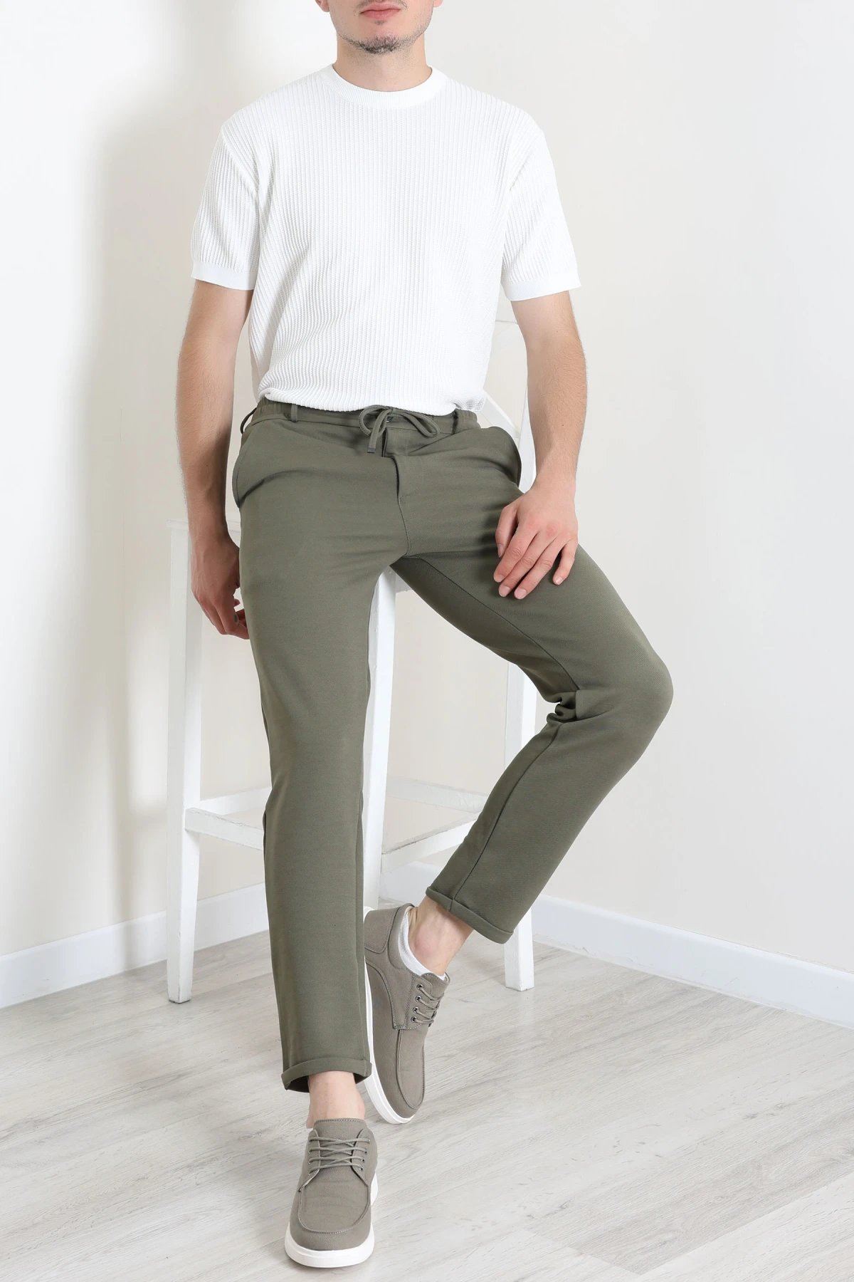 Diagonel Jogger Erkek Pantolon Haki - 70910.1937.