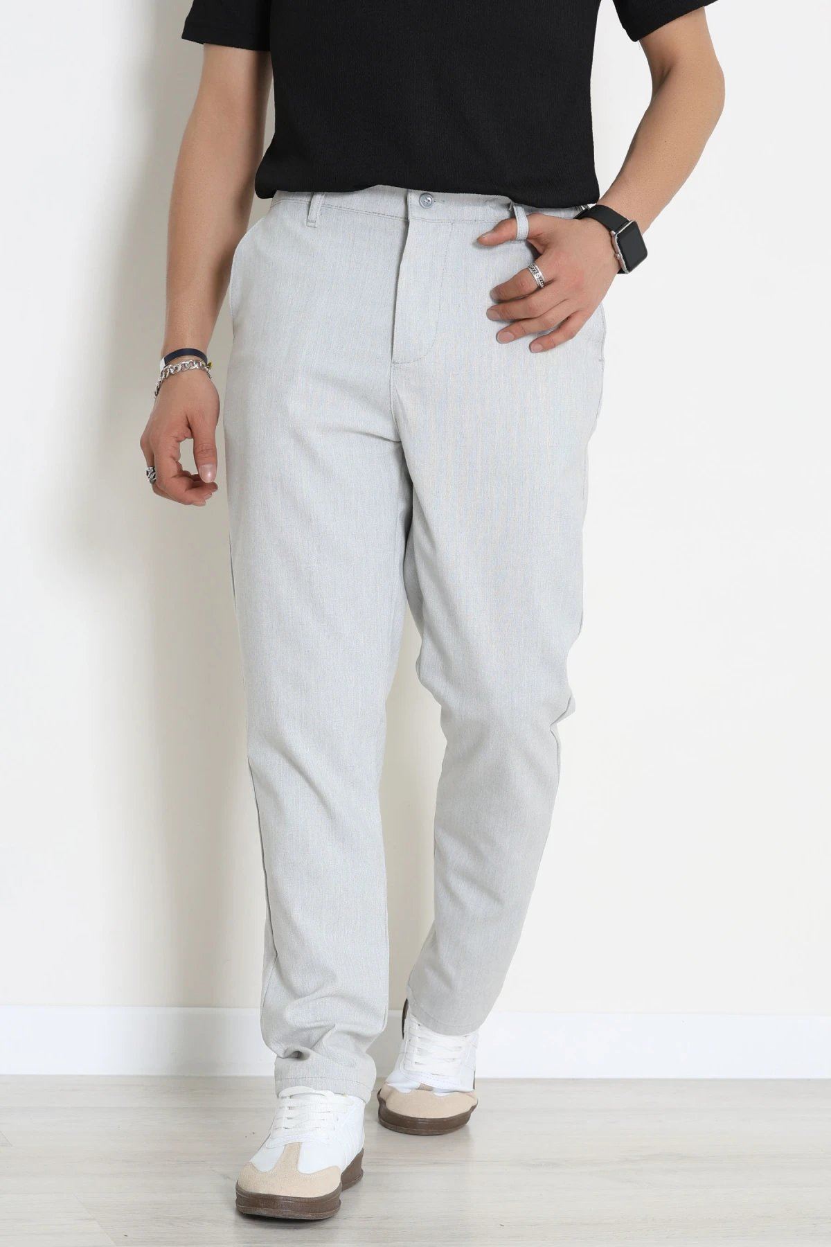 Regular Fit Erkek Kumaş Pantolon Gri - 70936.2061.