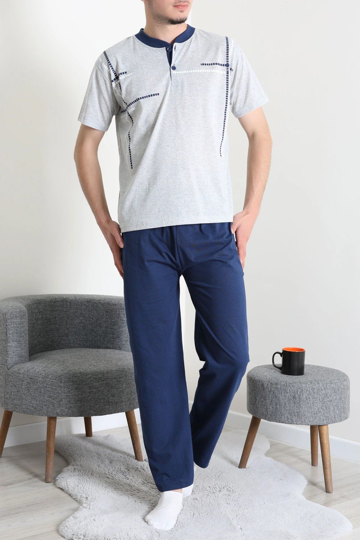 Süprem Erkek Pijama Takımı Grimavi - 42479.1838.