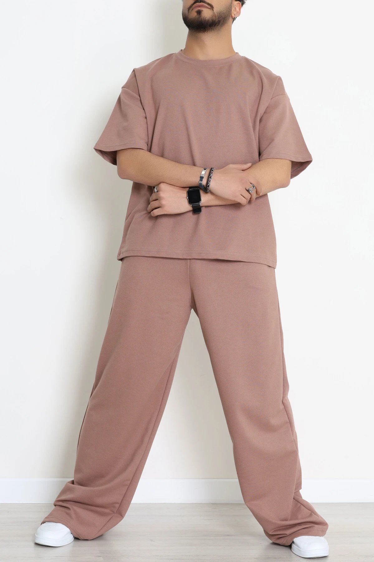 İki İplik Oversize Erkek Takım Kahve - 80273.1567.