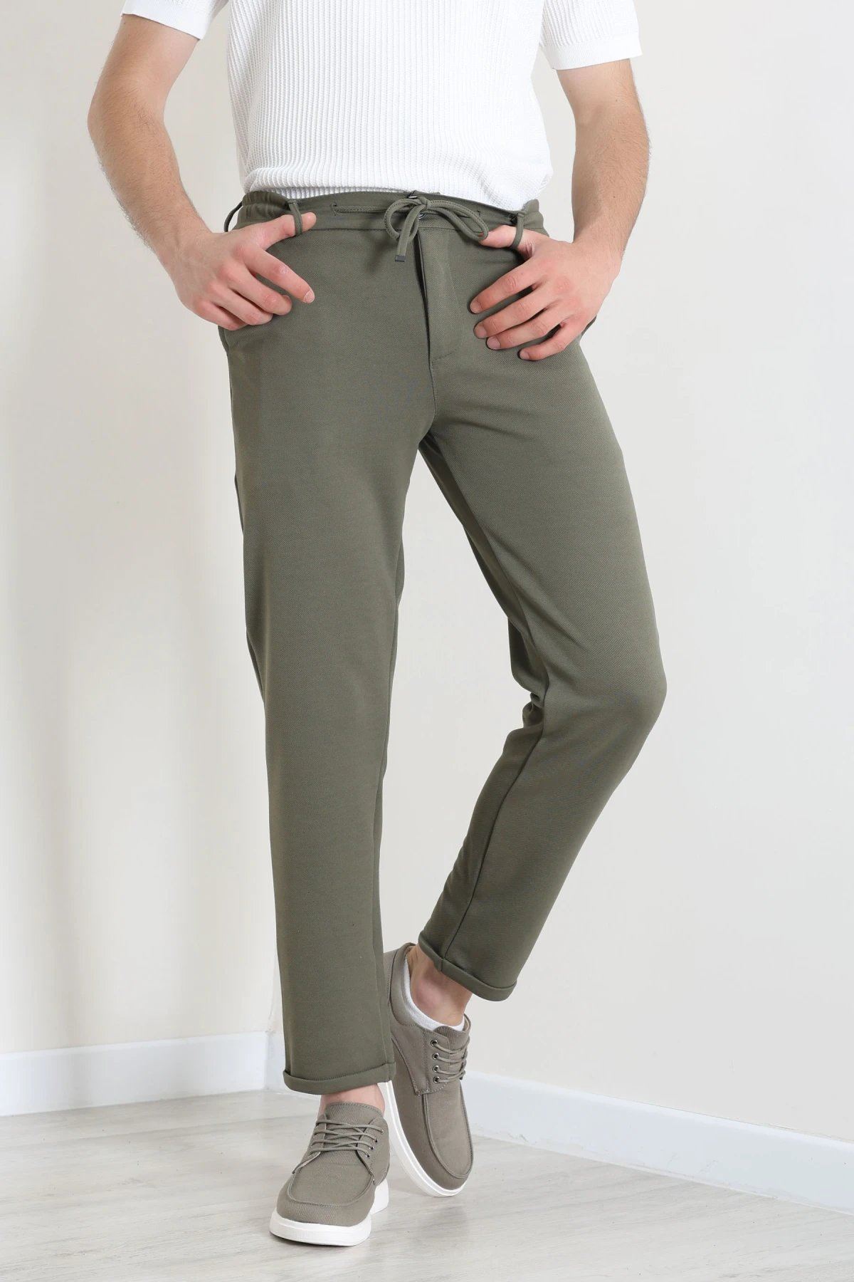 Diagonel Jogger Erkek Pantolon Haki - 70910.1937.